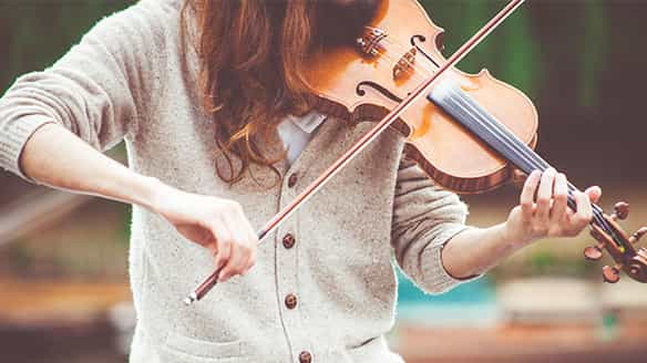 Violinist playing violin