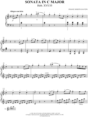 Collection: Haydn Piano Sonata in C Major
