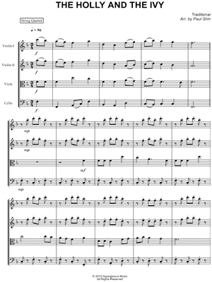 Collection: The Holly and the Ivy - String Quartet
