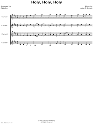 Collection: Holy, Holy, Holy - Clarinet Quartet