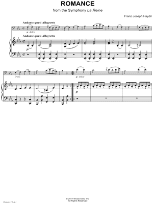 Collection: Romance from the Symphony La Reine - Eb Instrument & Piano