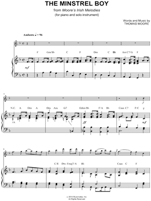 Collection: The Minstrel Boy - Eb Instrument & Piano
