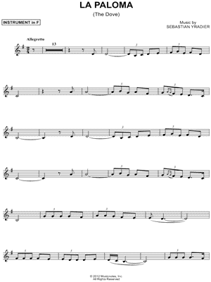 Collection: La Paloma - F Instrument and Piano