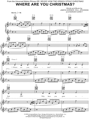 Collection: Where Are You Christmas? - Bb Instrument & Piano