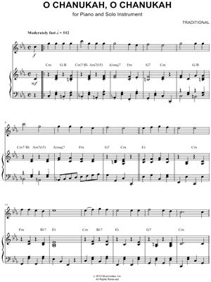 Collection: O Chanukah, O Chanukah - Bb Instrument & Piano