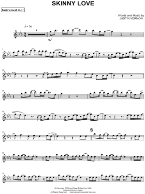 Collection: Skinny Love - C Instrument & Piano