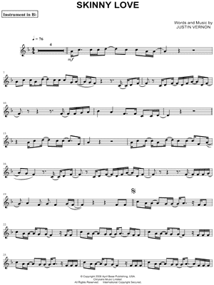 Collection: Skinny Love - Bb Instrument & Piano