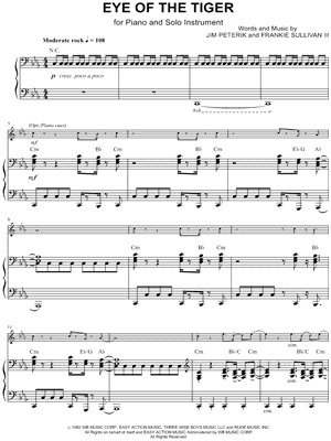 Collection: Eye of the Tiger - C Instrument & Piano