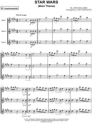 Collection: Star Wars - Trio of Eb Instruments & Piano