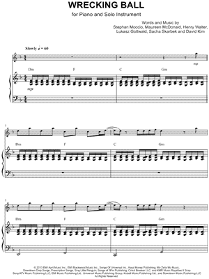 Collection: Wrecking Ball - C Instrument & Piano