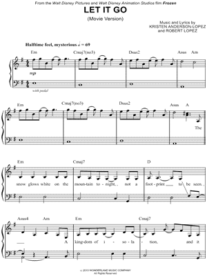 Collection: Highlights from Disney's 'Frozen' for Easy Piano