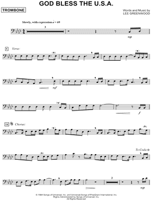 Collection: God Bless the U.S.A. - Trombone & Piano