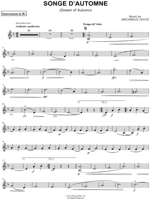 Collection: Songe d'Automne - Bb Instrument & Piano