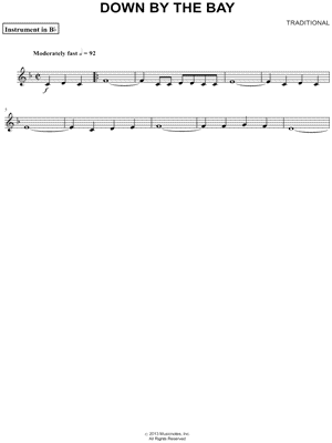 Collection: Down By the Bay - Bb Instrument & Piano