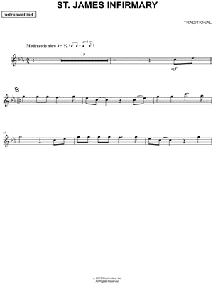 Collection: St. James Infirmary - C Instrument & Piano