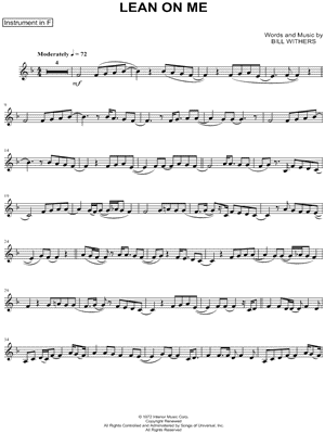 Collection: Lean on Me - F Instrument & Piano