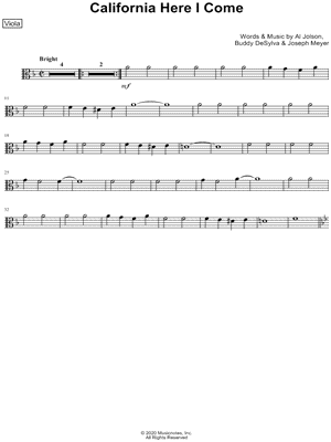 Collection: California, Here I Come - Viola & Piano