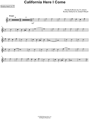 Collection: California, Here I Come - F Instrument & Piano
