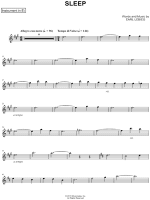 Collection: Sleep - Eb Instrument & Piano