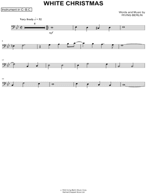 Collection: White Christmas - Bass Clef Instrument & Piano