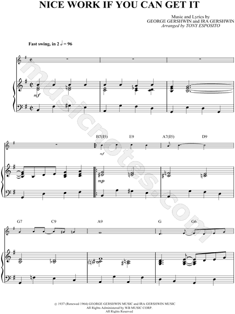 Collection: Nice Work If You Can Get It - Tenor Saxophone and Piano