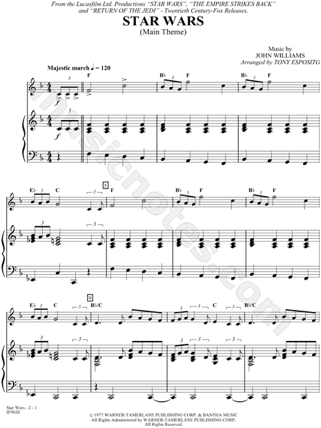 Collection: Star Wars (Main Theme) - Alto Saxophone & Piano