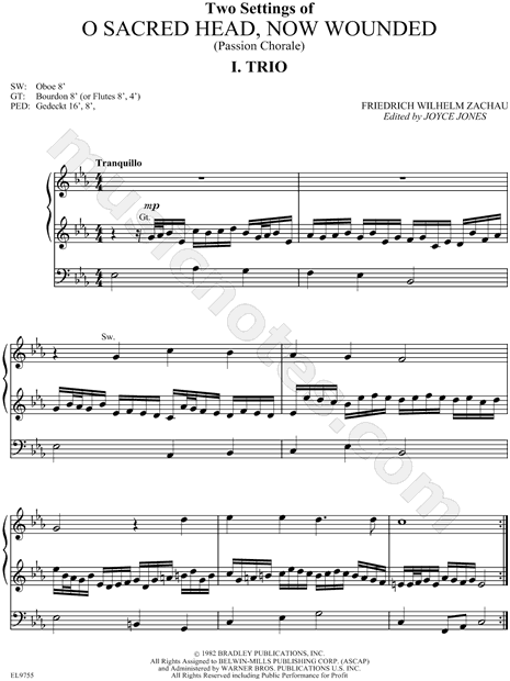 Collection: Two Settings of "O Sacred Head, Now Wounded" (Passion Chorale)
