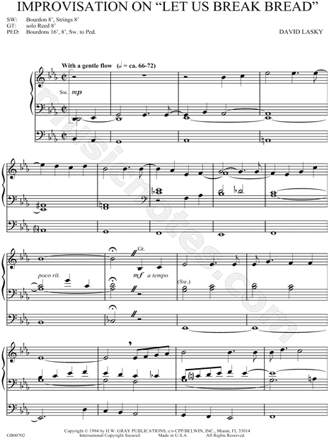 Collection: Five Improvisations on Communion Hymns