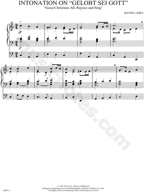 Collection: Intonation on "Gelobt Sei Gott"