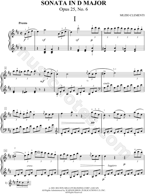 Collection: Sonata in D Major
