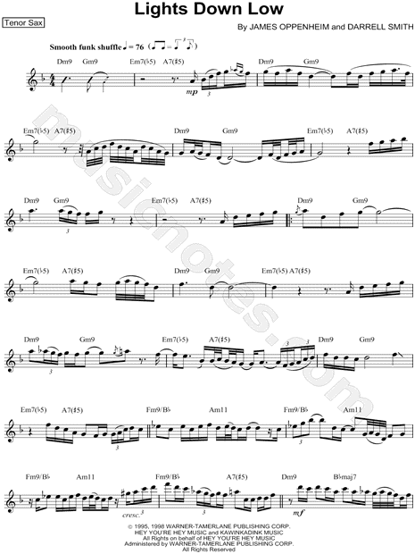Collection: Lights Down Low - Tenor Sax and Piano
