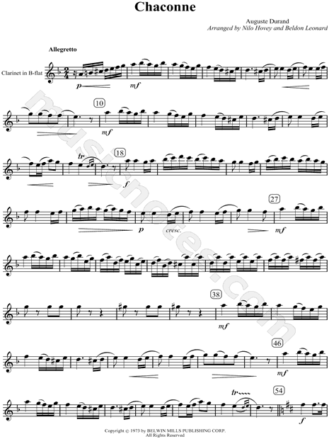 Collection: Chaconne - Clarinet & Piano