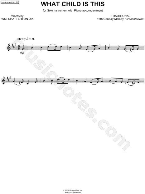 Collection: What Child Is This? - Bb Instrument & Piano