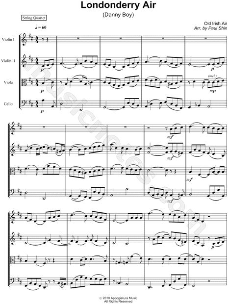 Collection: Londonderry Air - String Quartet