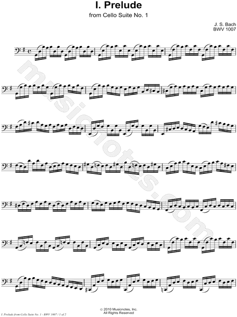 Collection: Cello Suite No. 1, BWV 1007