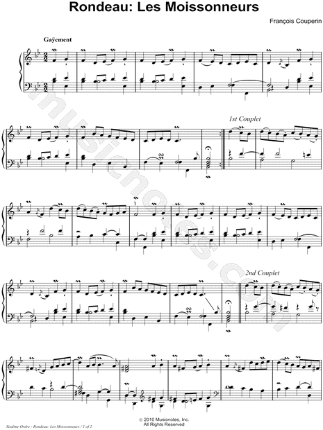 Collection: Sixième Ordre in Bb Major