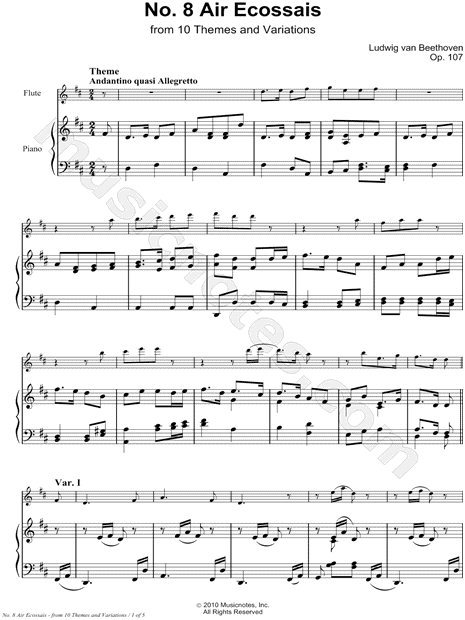 Collection: Air Ecossais, Op. 107, No. 8 - Eb Instrument & Piano