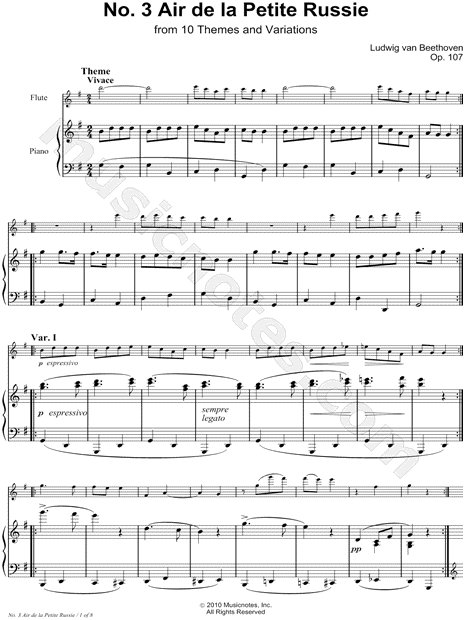 Collection: Air De La Petite Russie: Opus 107, No. 3 - Eb Instrument & Piano