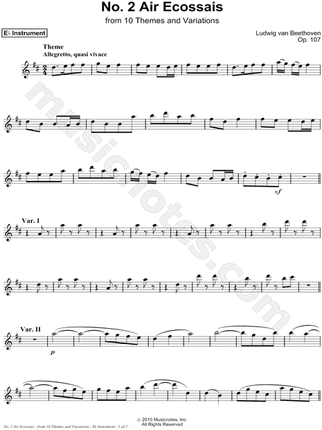 Collection: Air Ecossais, Op. 107, No. 2  - Eb Instrument & Piano