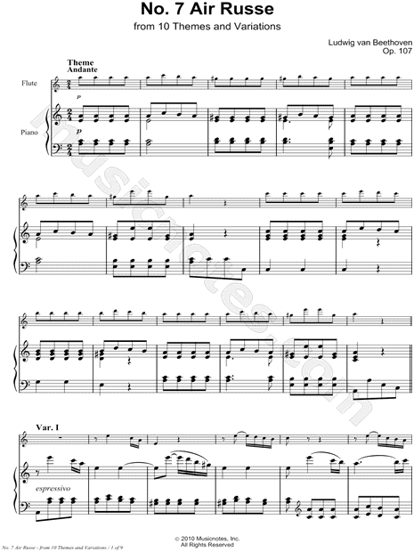 Collection: Air Russe, Op. 107, No. 7 - Bb Instrument & Piano