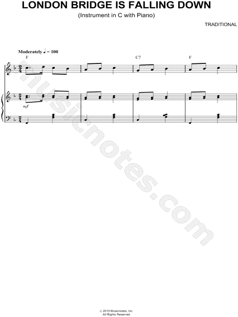 Collection: London Bridge Is Falling Down - F Instrument and Piano