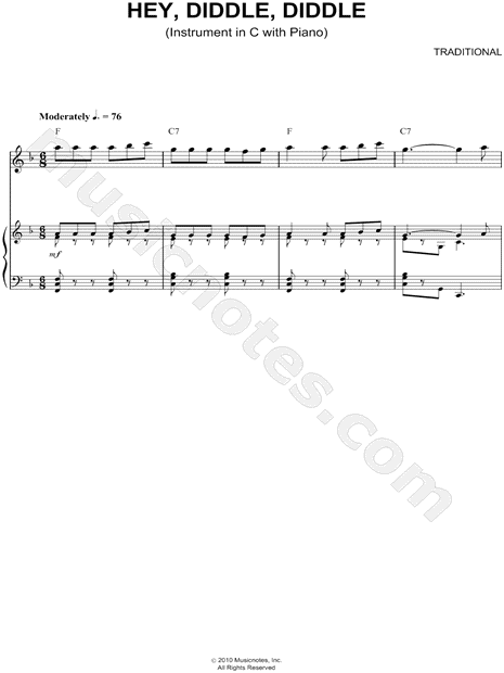Collection: Hey Diddle Diddle - Bb Instrument & Piano