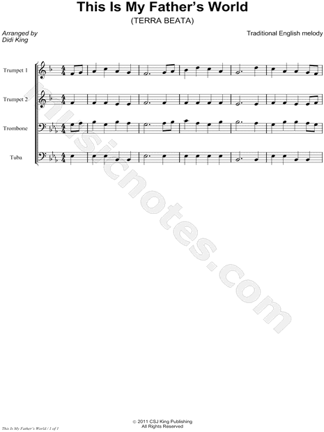 Collection: This Is My Father's World - Brass Quartet