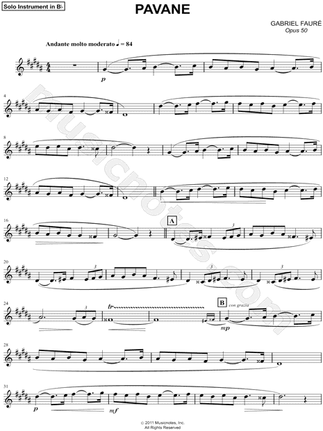 Collection: Pavane - Bb Instrument & Piano