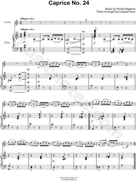 Collection: Caprice No.24 - Violin & Piano