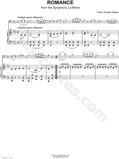 Collection: Romance from the Symphony La Reine - Bb Instrument & Piano