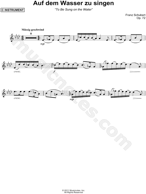 Collection: Auf dem Wasser zu singen - C Instrument & Piano