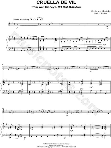 Collection: Cruella de Vil - Viola & Piano Accompaniment