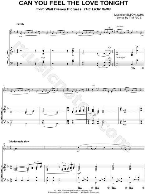 Collection: Can You Feel the Love Tonight - Trumpet & Piano