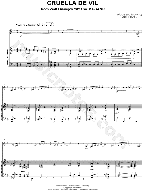 Collection: Cruella de Vil - Flute & Piano